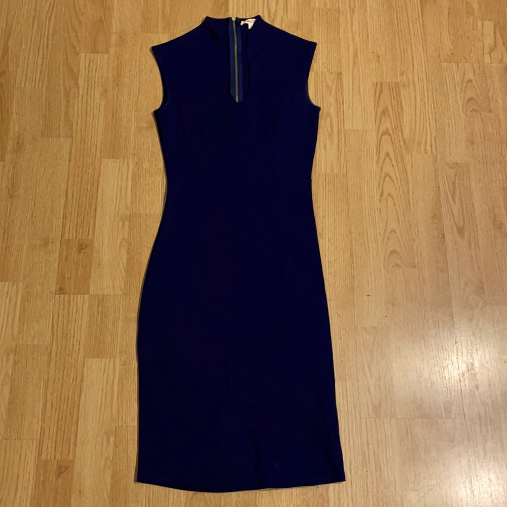 Women’s Plunge Navy Bodycon Dress